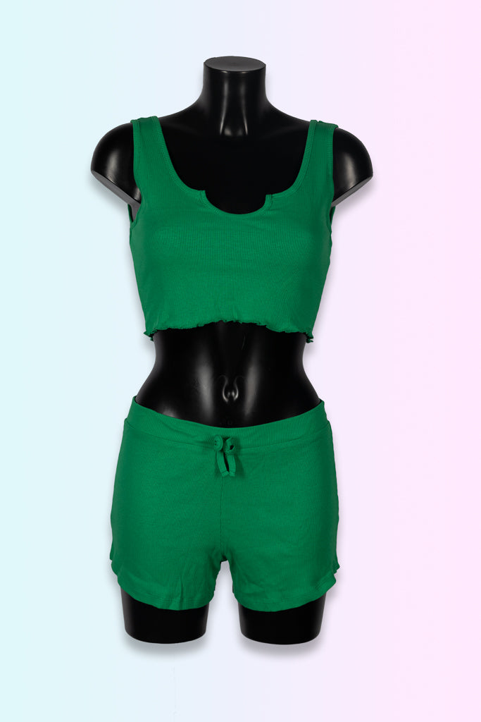 Conjunto top cropped y pantalón corto (más opciones)