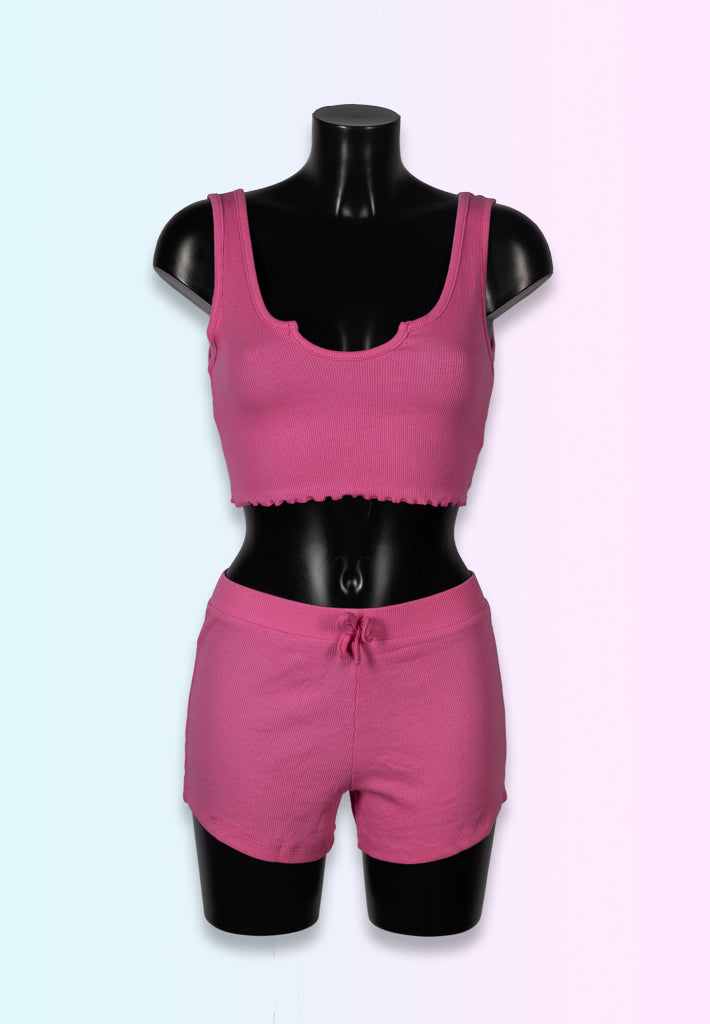 Conjunto top cropped y pantalón corto (más opciones)